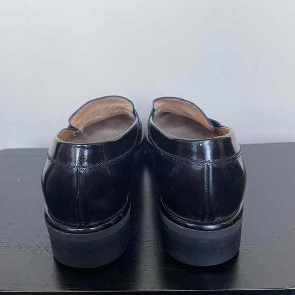 Walter Steiger black leather chunky lug sole loafers - Picture 3 of 6